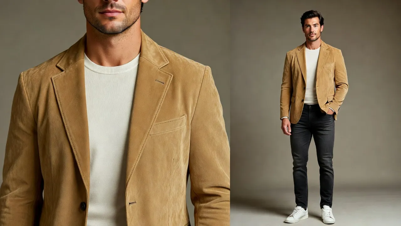 Suede Blazer for Men
