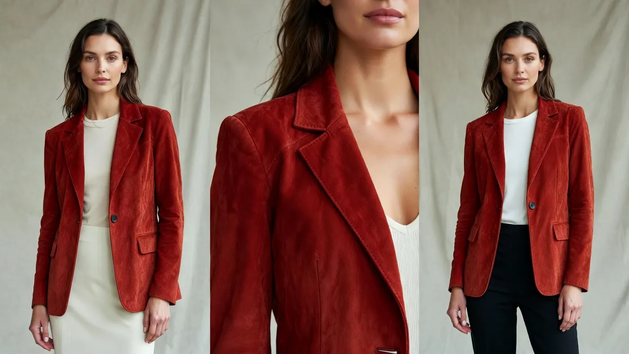 Suede Blazer for Women
